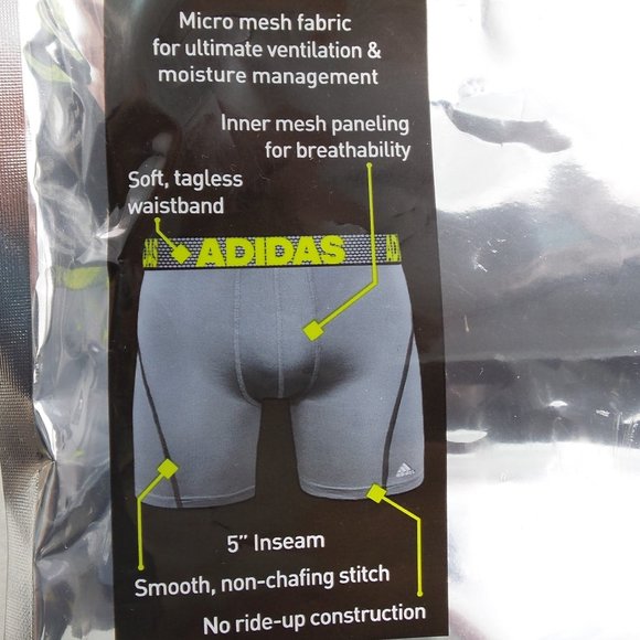 Adidas Men's Boxer Briefs 2 Pack L Camo Blue Grey - Picture 6 of 6